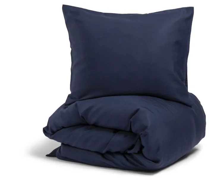 KOSTA LINNEWÄFVERI – King Size Bäddset – Marinblå – Nottingham Percale Lyocell