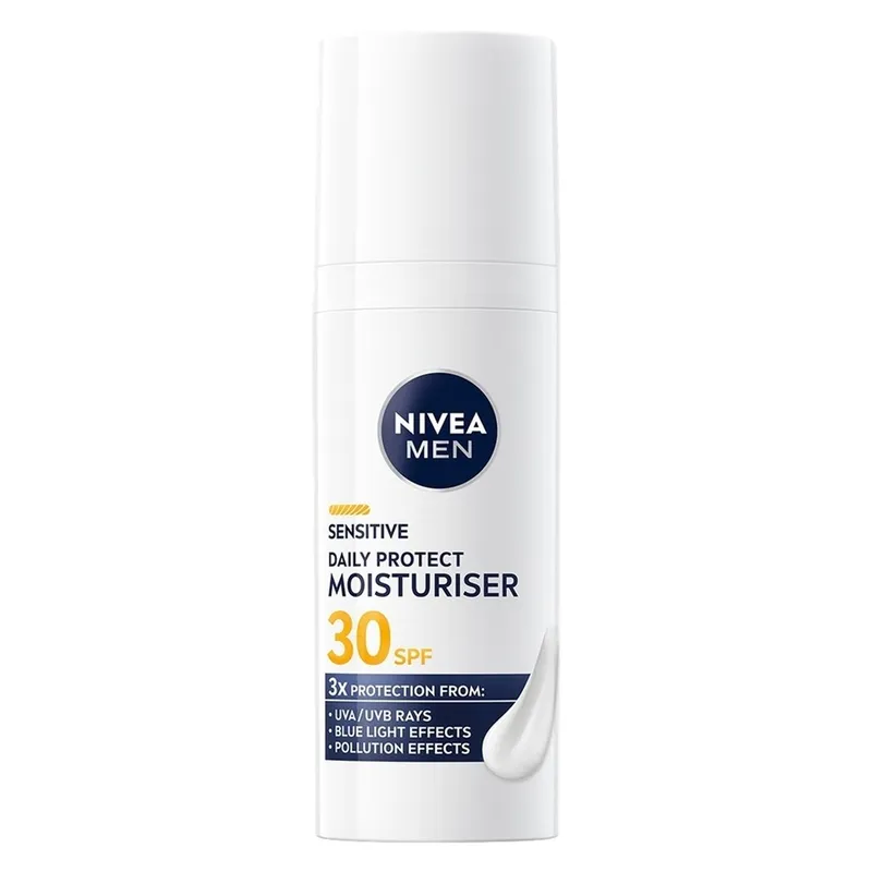 NIVEA MEN Ansiktskräm Sensitive Daily Protect Moisturiser SPF30 50 ml