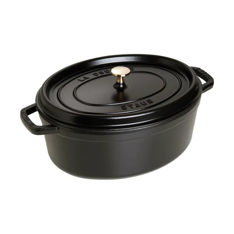 STAUB Staub La Cocotte oval gryta gjutjärn 6,7 L Svart