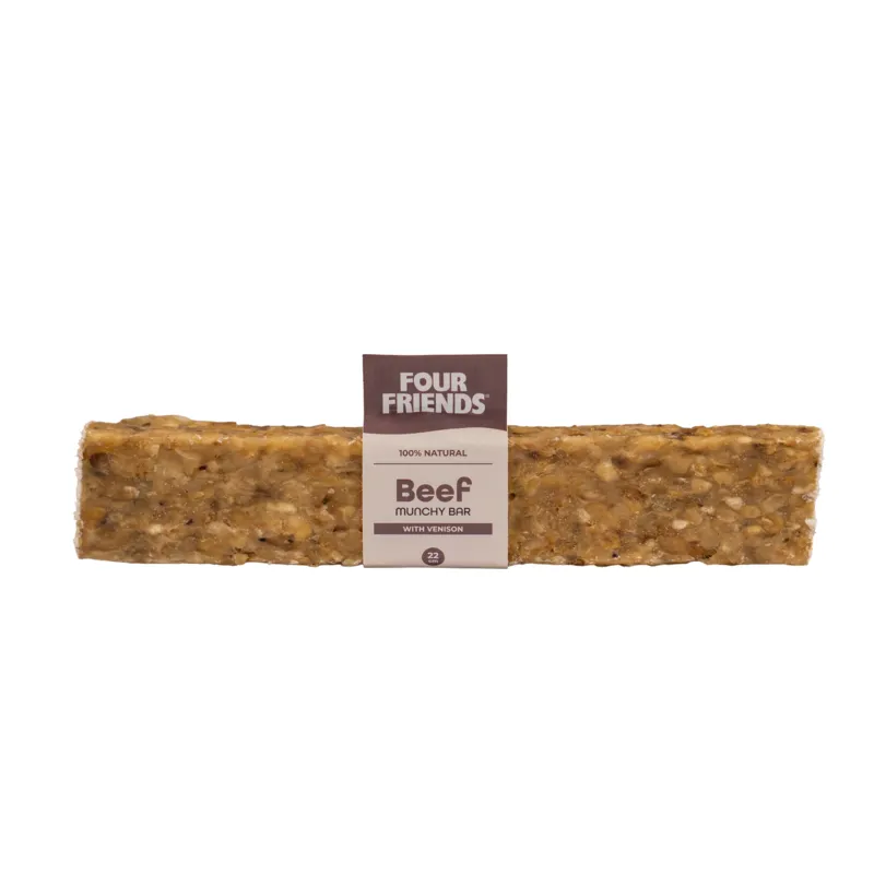 Natural Chews Beef Munchy Bar with Venison till Hund - 22 cm