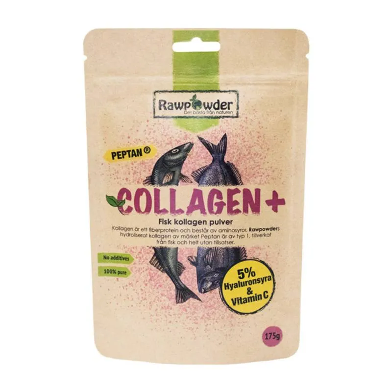 Collagen Plus Hyaluronsyra vit C 175g - Rawpowder