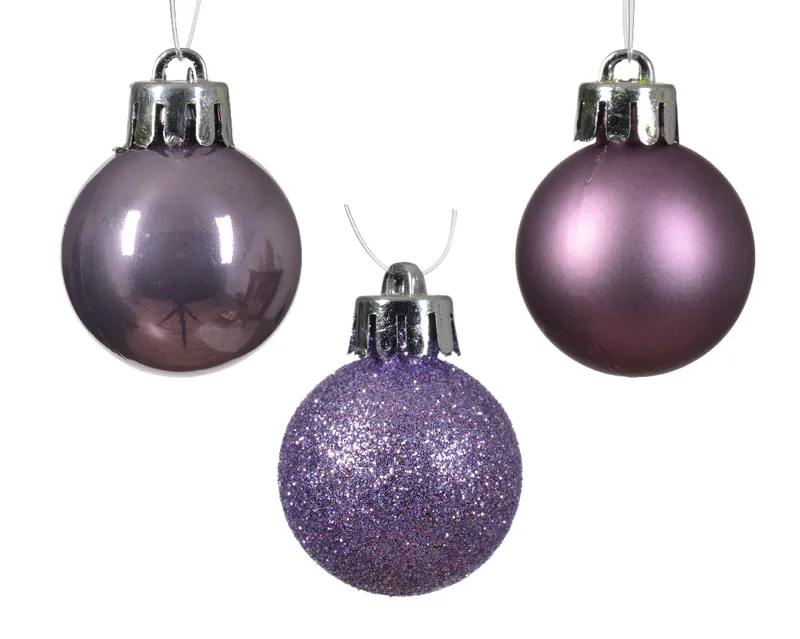 Julkula 3cm Lila Mix 14-pack Crystal Lilac