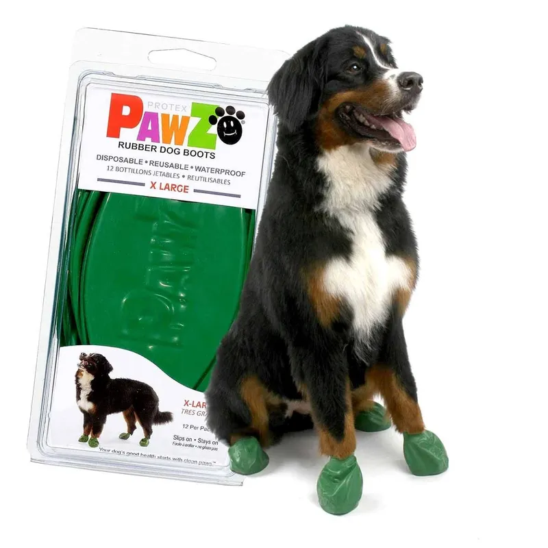 PawZ Pawz hundskor, XL, 12,7 cm, mörkgrön 12 st