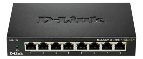 D-Link DGS-108GL 8-Port Gigabit Unmanaged Desktop Switch