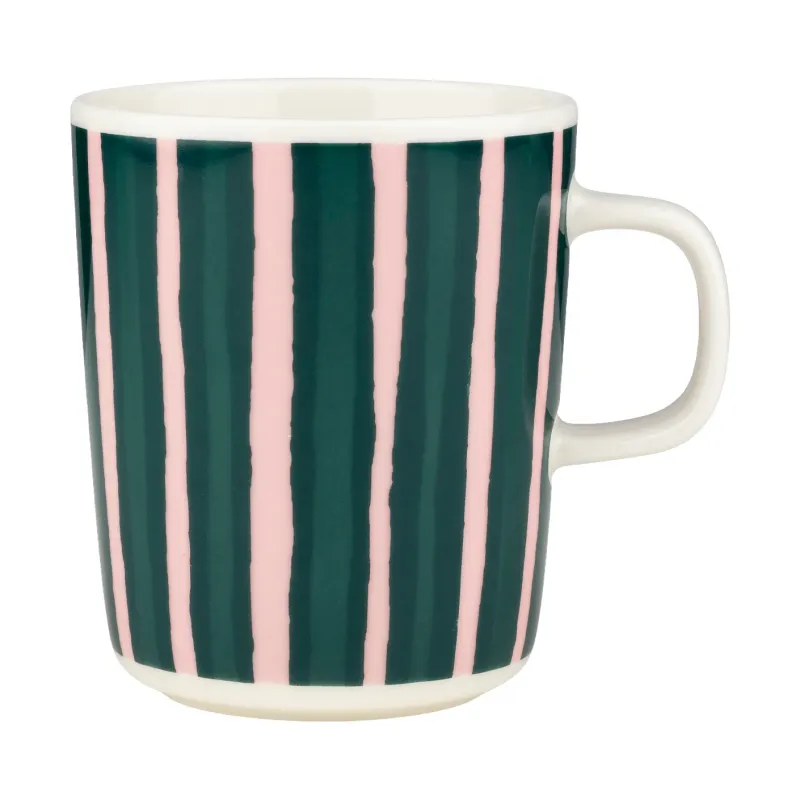 Marimekko Piccolo mugg 2,5 dl, vit/grön/rosa