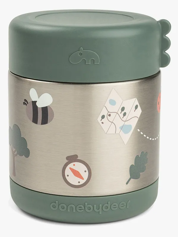 Done by Deer Termobehållare - 300 ml - Tiny Leder - Grön