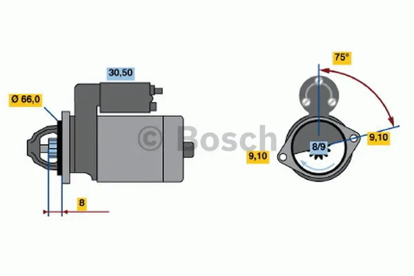 Startmotor BOSCH 0 986 014 350