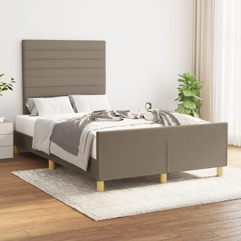 vidaXL Sängram utan madrass taupe 120×200 cm tyg (#6294)