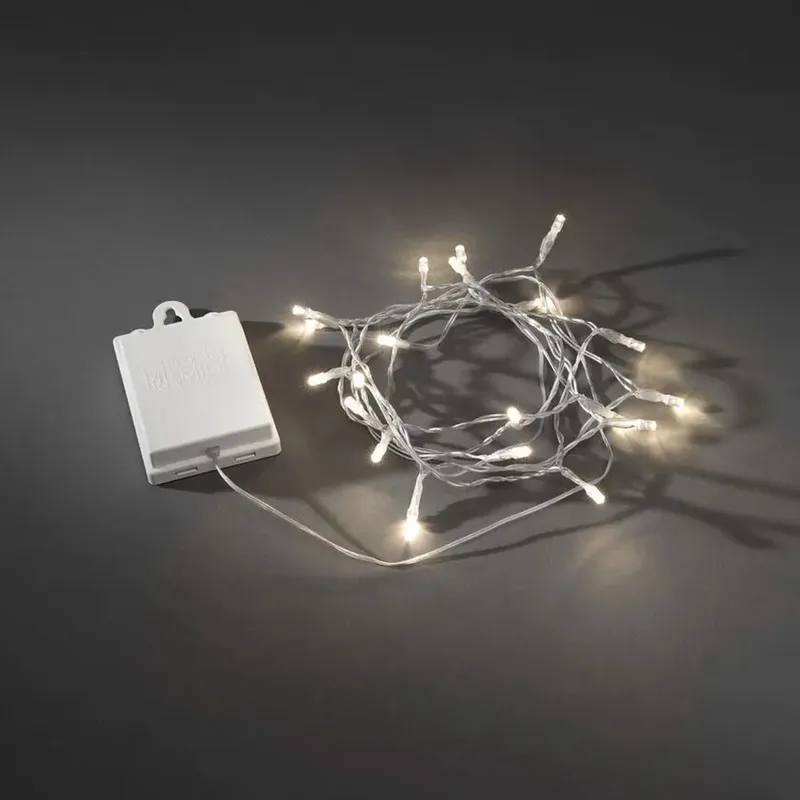 Konstsmide Batterislinga 40 varmvita LED 3724-103