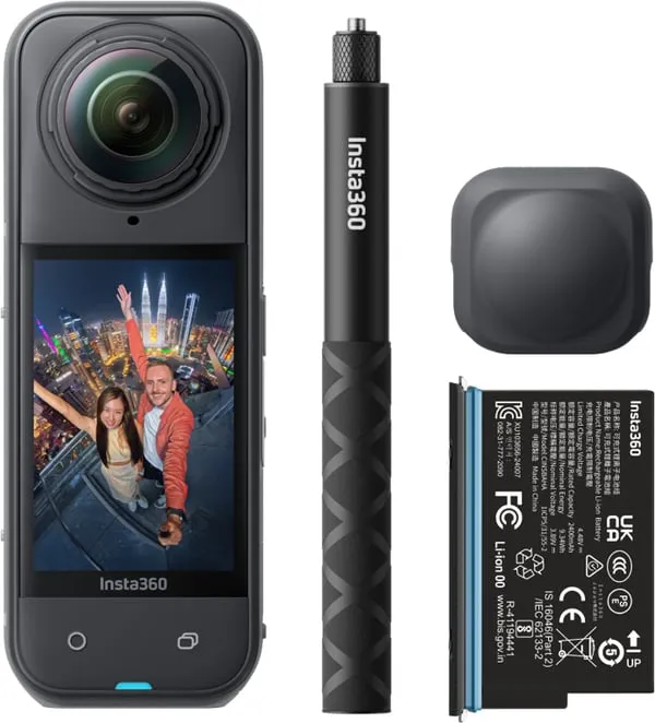 Insta360 X5 Starter Bundle sportkameror 72 MP 8K Ultra HD 25,4 / 1,28 mm (1 / 1.28″) Wi-Fi 1,14 kg