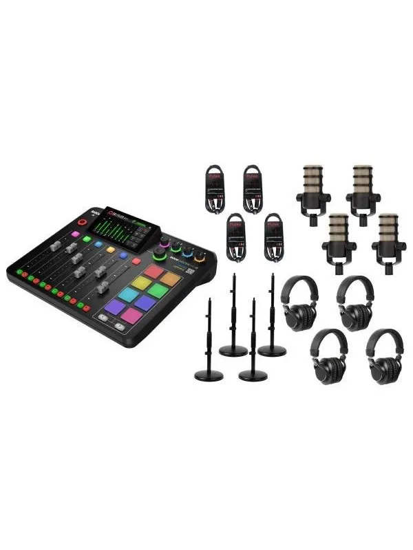 Røde RODEcaster PRO II Podcasting Quad Bundle