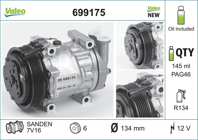 AC-kompressor VALEO 699175