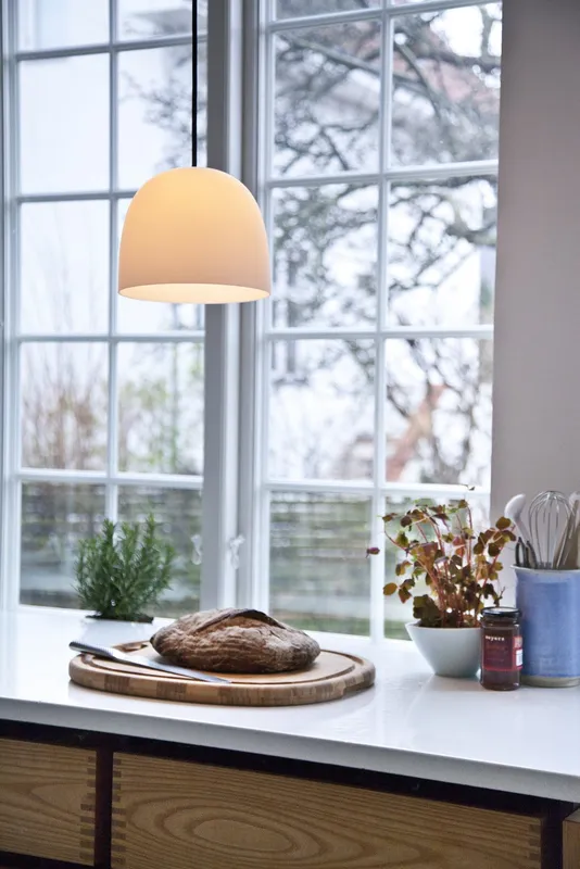 Super 115 Taklampa Opal/Svart Sladd - Piet Hein - Matsal - Glas