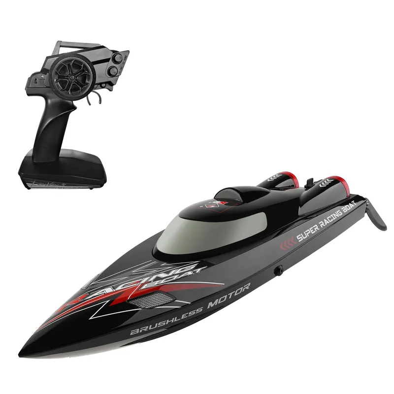 WLtoys WL916 RC Båt Fjärrkontrollbåtar 60km/h 2.4GHz RC Båt Leksak Gåva för Barn Vuxna Pojkar svart