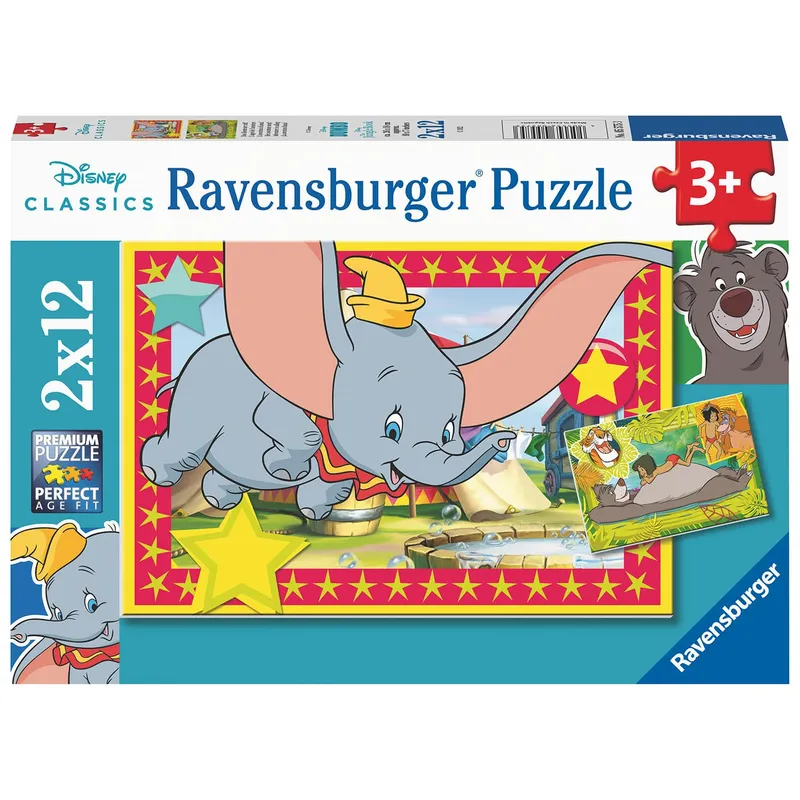 Ravensburger Barnpussel – Disney Djur 2×12 Bitar