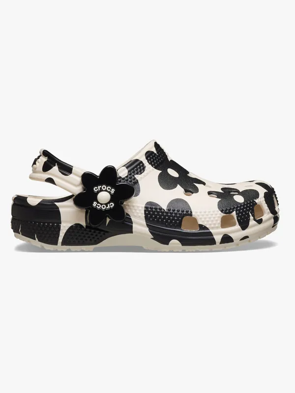 Crocs Classic Pop Petals Kids Tofflor, Summit White/Black, 23-24