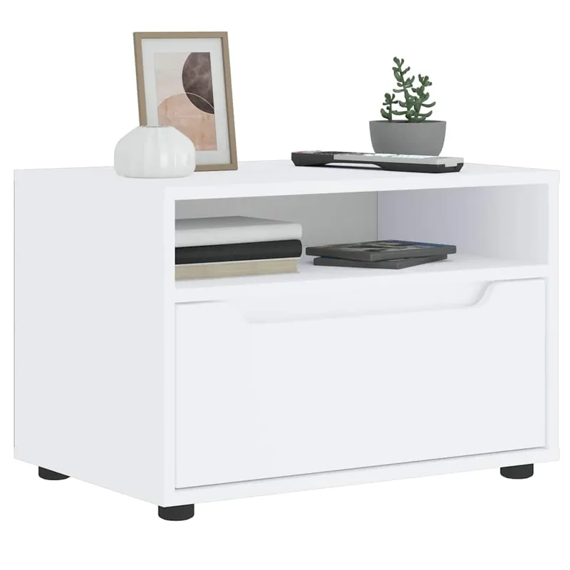 vidaXL TV-bänk VISNES vit 60x40x38 cm konstruerat trä