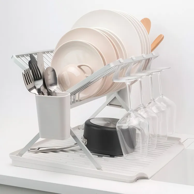 Brabantia Sinkside hopfällbart diskställ 51 cm Ljusgrå