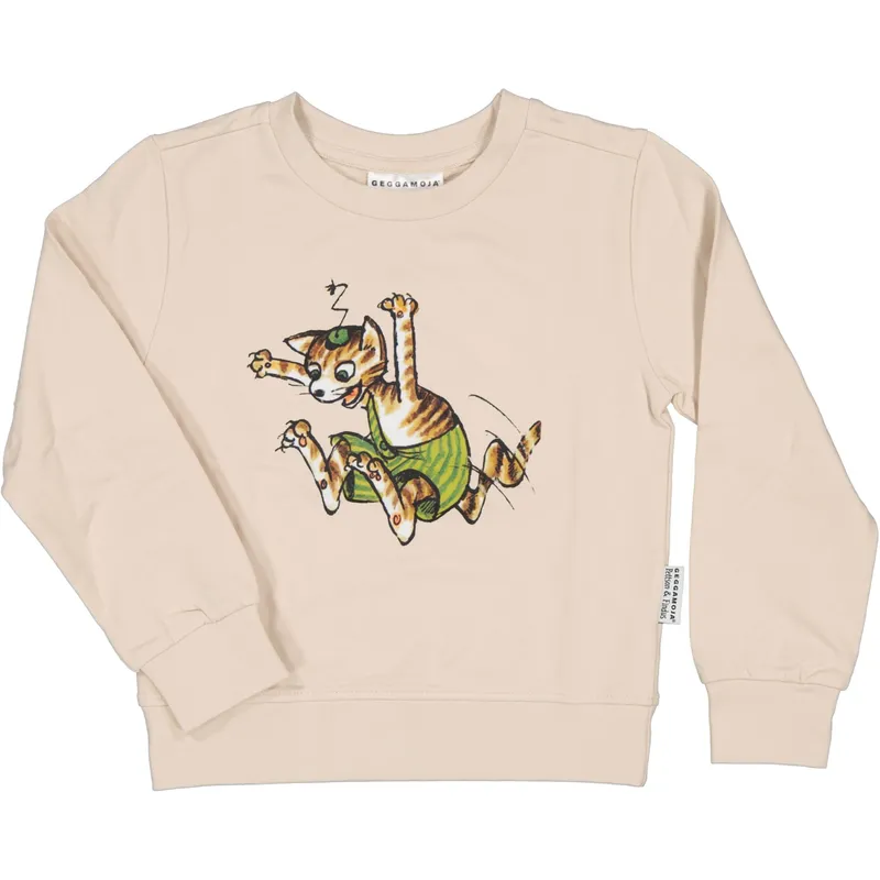 Collegetröja Pettson och Findus Beige (#0686)