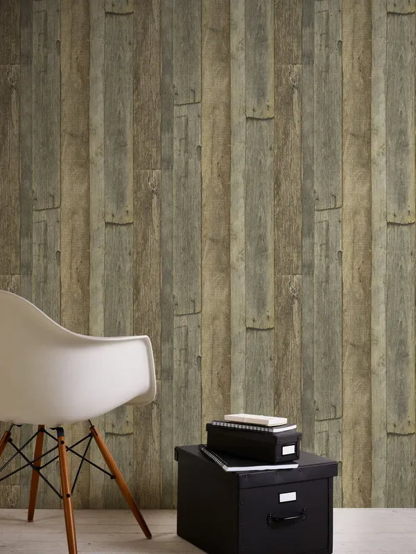 Living Walls Best of Wood´n Stone III T9313 Tapet Grön/grå/brun