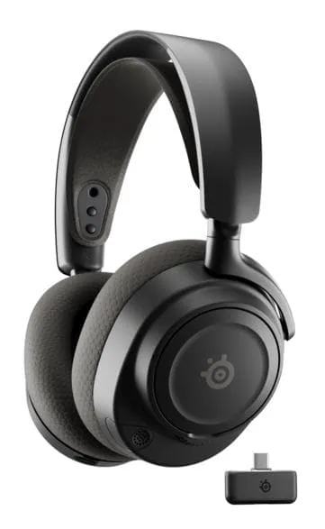 SteelSeries Arctis Nova 7 Gen 2 trådlösa Bluetooth 2,4 GHz Gaming hörlurar med brusreducering, svarta