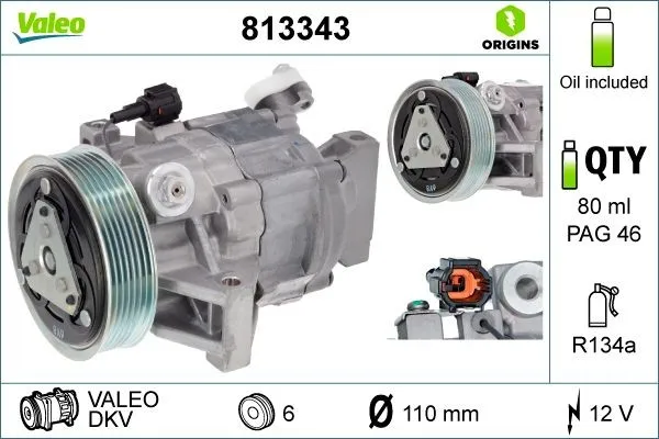 AC-kompressor VALEO 813343