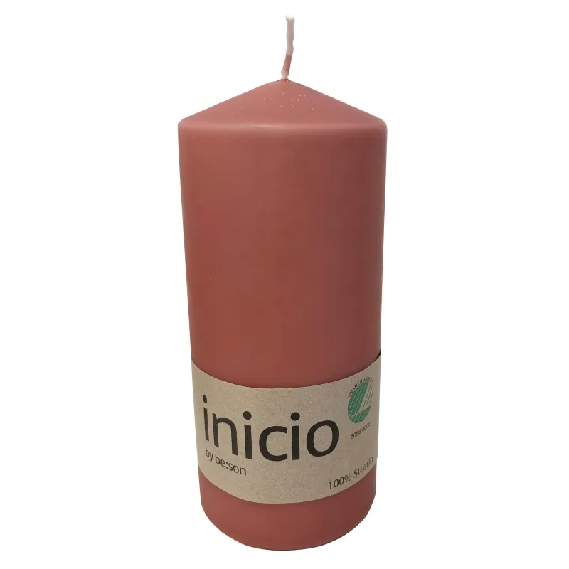 Blockljus 67x150mm Mörkrosa