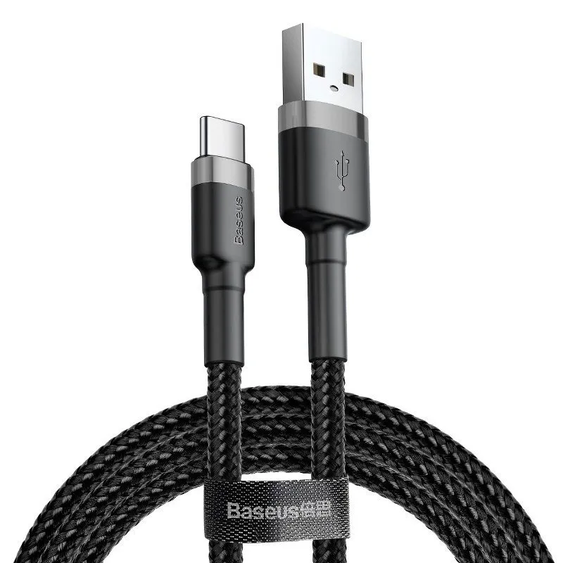 Baseus Cafule USB-C till USB-A kabel 3A 1M – Grå/Svart
