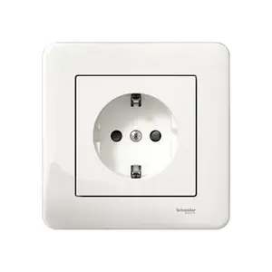 Schneider Electric Exxact WDE008276 Vägguttag infällt, jordat, 1-vägs, löstagbar ram
