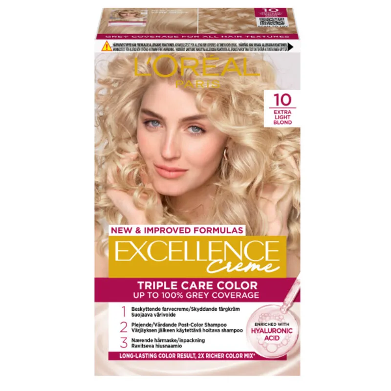 L'Oréal Paris Excellence Creme Permanent Hårfärg 10 Extra Light Blonde