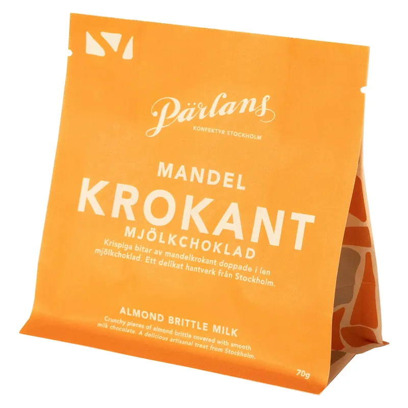 Pärlans Konfektyr Krokant med Mandel & Mjölkchoklad 70g