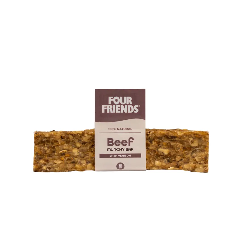 Natural Chews Beef Munchy Bar with Venison till Hund - 15 cm