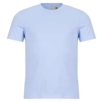 Polo Ralph Lauren för män. 710671438528 Ljusblå tröja i trikå, Custom Slim Fit (XXL), Casual, Bomull, Kort ärm