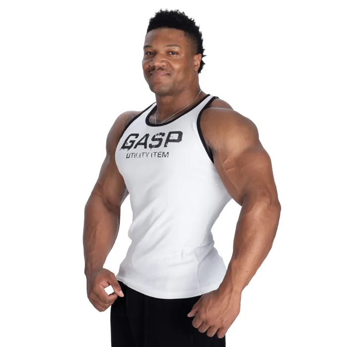 Ribbed T-Back Linne Vit (#6794)