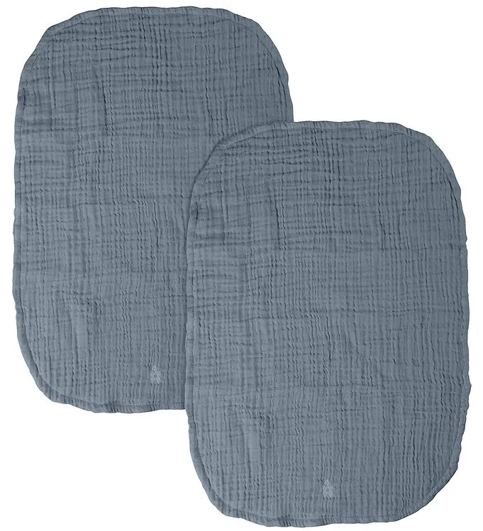 Sebra Skötbädd - 2-pack - Muslin - Forest Lake Blue