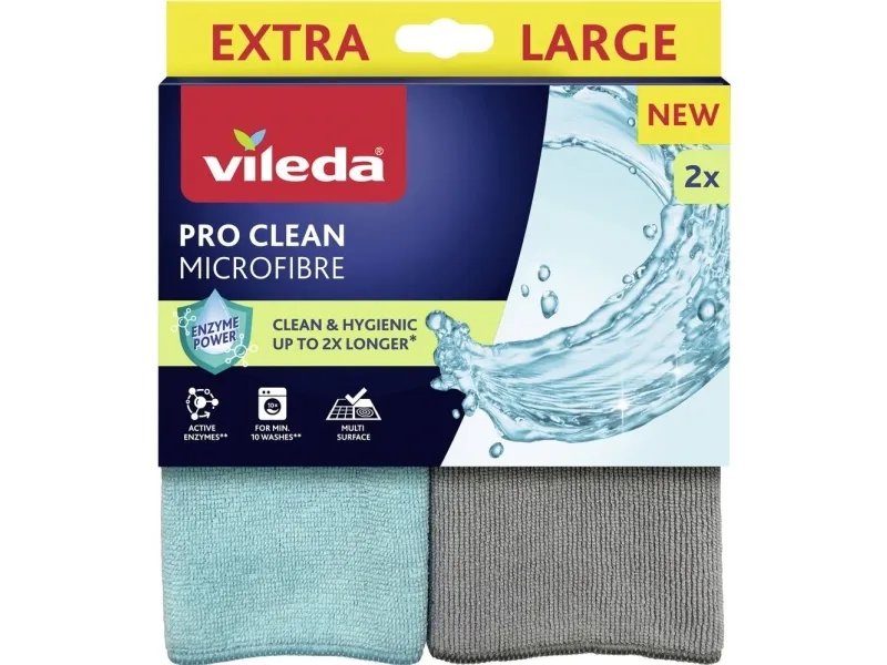 Vileda Pro Clean Mikrofiberduk 2-pack