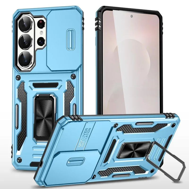 Mobilskal för Samsung Galaxy S26 Ultra Kickstand PC + TPU – Ljusblå