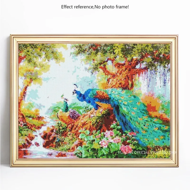 5D DIY-diamantmålning Djurpåfågel Hel rund broderiförsäljning Strassbild 20X30 (#4172)