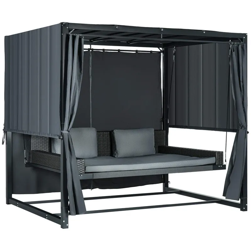 Väderbeständig Trädgårdsgunga med Pergola