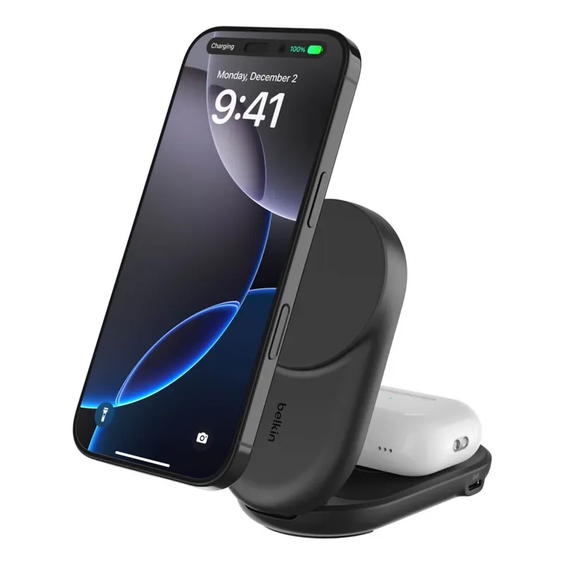 Belkin UltraCharge 25w Qi2 2in1 Magnetic Charger plus USB-C - Black