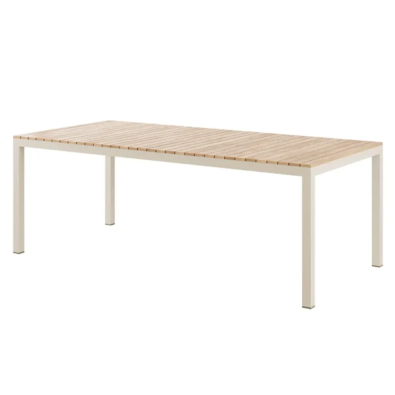 Cinas, Mood Extreme matbord 100×208 cm sandy grey / teak