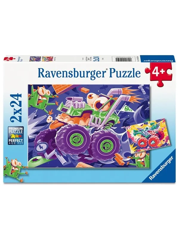 Ravensburger Pussel - 2×24 Delar - Monster Trucks