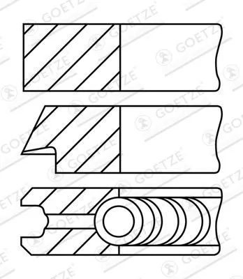 Kolvringsats GOETZE ENGINE 08-148300-00