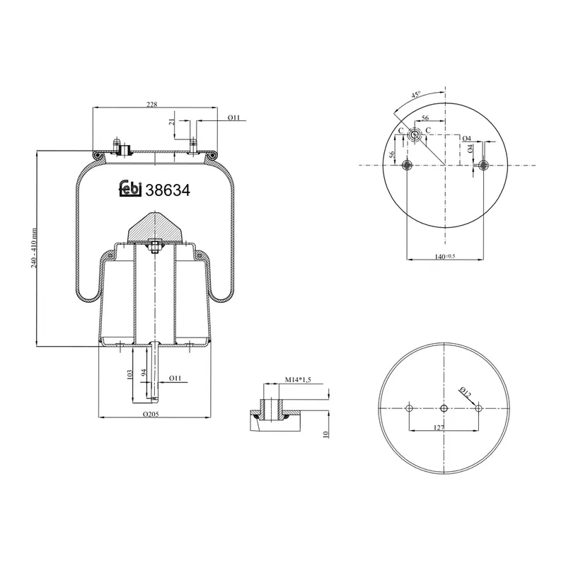 Luftbälg FEBI BILSTEIN 38634