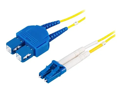 DELTACO Fiberkablage LC - SC, duplex, singlemode OS2, 0,5m