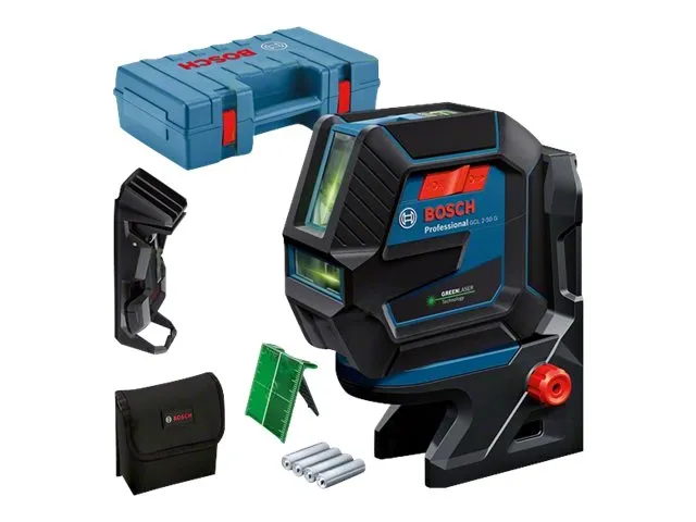 Bosch GCL 2-50/RM10 Kombilaser grön, med väska och batterier