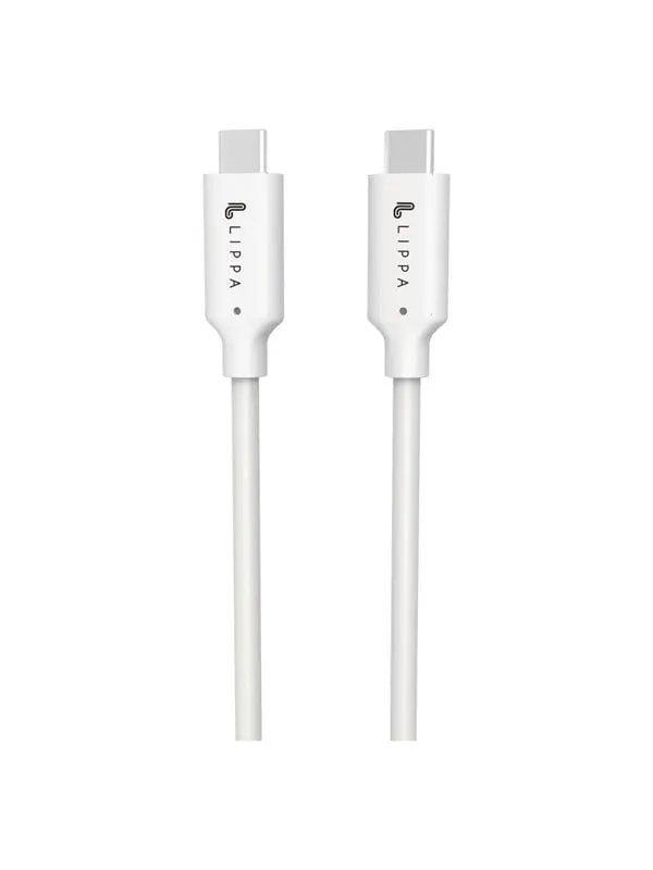 Lippa USB-C to USB-C 100W 10Gbps cable 2m White