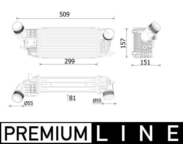 MAHLE CI 613 000P Intercooler