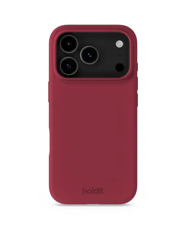 holdit iPhone 17 Pro Max Mobilskal Silikon Red Velvet