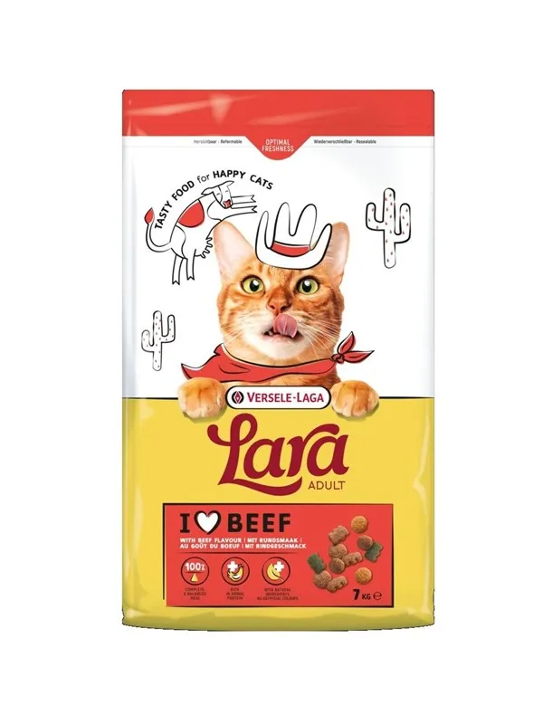 VERSELE-LAGA Lara Adult Beef - torrfoder för katt - 7kg